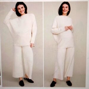 Hatch maternity Irena knit wide leg pants + sweater set